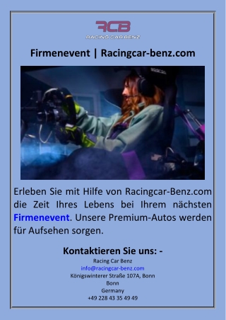 Firmenevent  Racingcar-benz.com