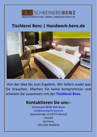 Tischlerei Benz  Handwerk-benz.de