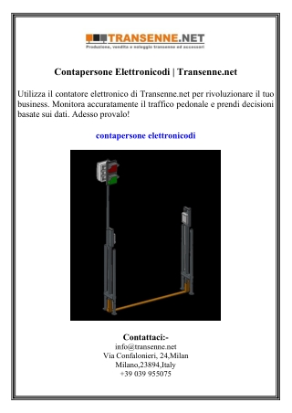 Contapersone Elettronicodi  Transenne.net