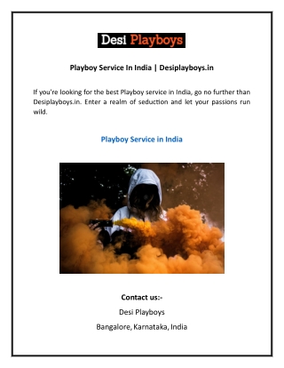 Playboy Service In India Desiplayboys.in