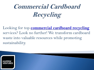 Commercial Cardboard Recycling