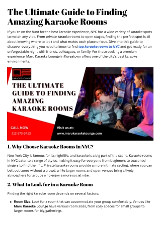 The Ultimate Guide to Finding Amazing Karaoke Rooms