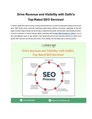 Drive Revenue and Visibility with Delhi’s Top-Rated SEO Services!