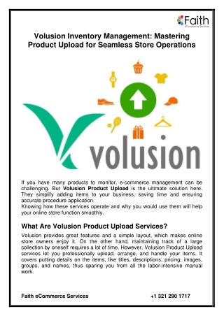 Volusion Inventory Management: Mastering Product Upload for Seamless Store Opera