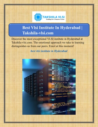 Best Vlsi Institute In Hyderabad | Takshila-vlsi.com