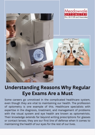 Understanding Reasons Why Regular Eye Exams Are a Must