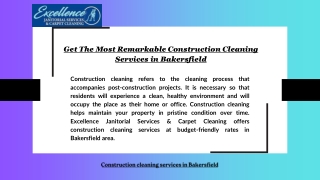 Get The Most Remarkable Construction Cleaning Services in Bakersfield