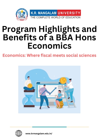 Program Highlights and Benefits of a BBA Hons Economics