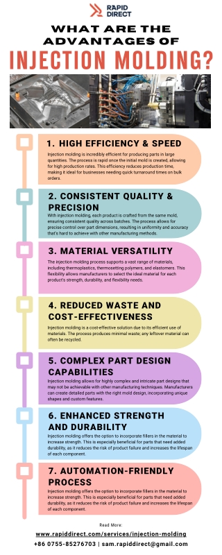 What are the advantages of injection molding [Infographic]