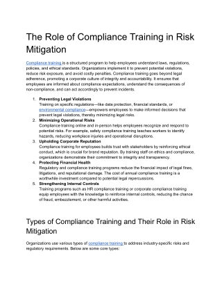 Leveraging on Microlearning to Turn Compliance-Obligations Into A Risk-Mitigatin