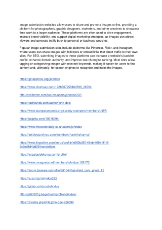 Image submission websites