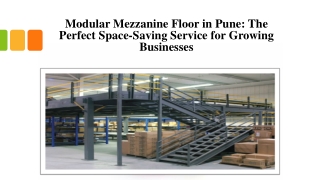 Modular Mezzanine Floor in Pune: The Perfect Space-Saving Service for Growing