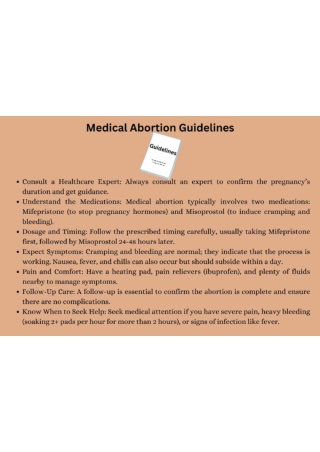 Medical Abortion Guidelines