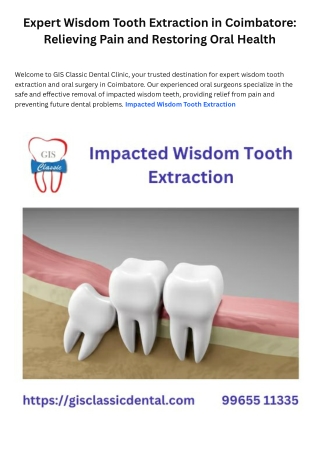 Impacted Wisdom Tooth Extraction  Wisdom Tooth Surgery