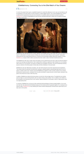 EliteMatrimony: Connecting You to the Elite Match of Your Dreams