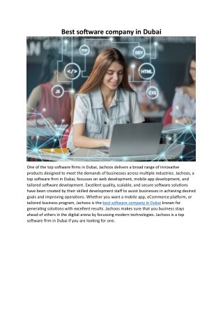 Best Software Company in Dubai