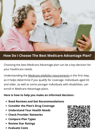 How Do I Choose The Best Medicare Advantage Plan?