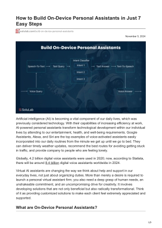 How to Build On-Device Personal Assistants in Just 7 Easy Steps