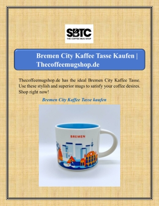 Bremen City Kaffee Tasse Kaufen | Thecoffeemugshop.de