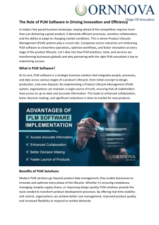 The Role of PLM Software