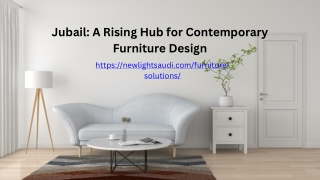 Why Jubail is a Hub for Contemporary Furniture Design