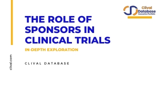 The Role of Sponsors in Clinical Trials