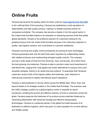 Online Fruits