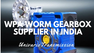 WPA WORM GEARBOX SUPPLIER IN INDIA