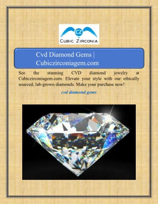 Cvd Diamond Gems | Cubiczirconiagem.com