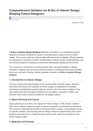 educationpointindia3.wordpress.com-Comprehensive Syllabus for BVoc in Interior Design Shaping FutureDesigners