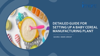 Setting Up a Baby Cereal Manufacturing Unit PDF