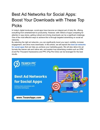 Best Ad Networks for Social Apps_ Boost Your Downloads with These Top Picks