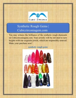 Synthetic Rough Gems | Cubiczirconiagem.com