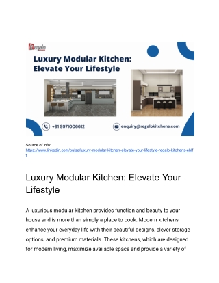 Luxury Modular Kitchen_ Elevate Your Lifestyle