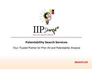 Patentability Search Services | Expert Prior Art Search & Patent Analysis | IIP Search