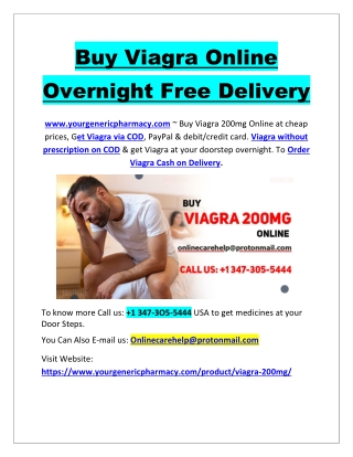 Buy Viagra Online Overnight Free Delivery