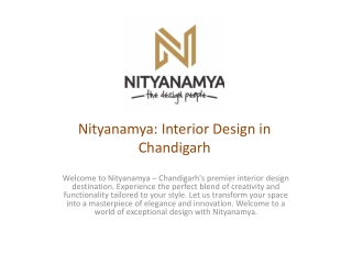 NITYANAMYA: Interior Design in Chandigarh