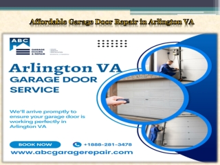 Affordable Garage Door Repair in Arlington VA