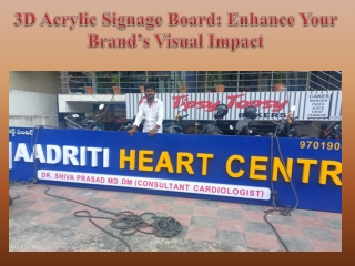 3D Acrylic Signage Board Enhance Your Brand’s Visual Impact