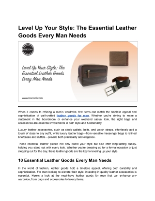 Level Up Your Style_ The Essential Leather Goods Every Man Needs