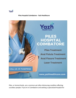 Piles Hospital Coimbatore - Yazh Healthcare