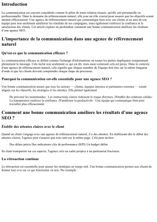Comment une bonne communication améliore les résultats d’une agence SEO ?