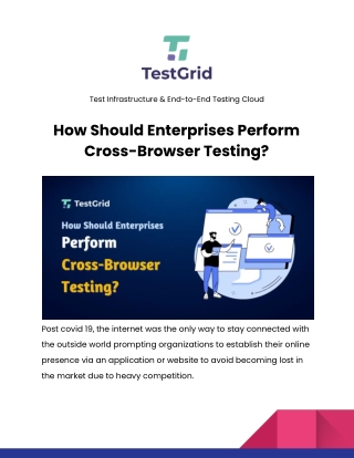 How Should Enterprises Perform Cross-Browser Testing
