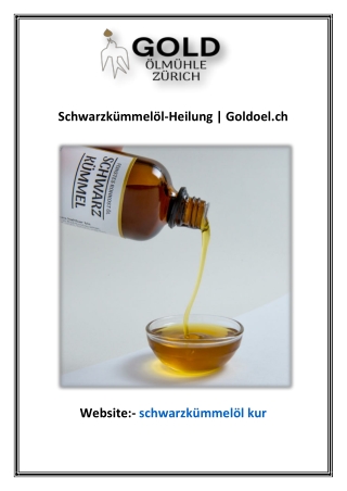 Schwarzkümmelöl