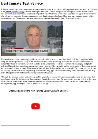 Very best Inmate Text Provider