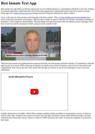 Best Inmate Text App