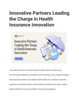 Generate Passive Income with Innovative Partners LP