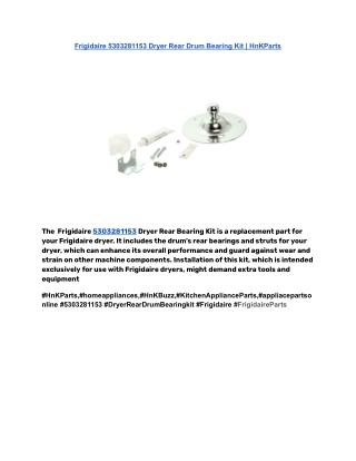 Frigidaire 5303281153 Dryer Rear Drum Bearing Kit _ HnKParts