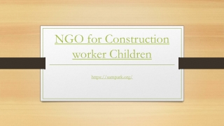 NGO for Construction worker Children