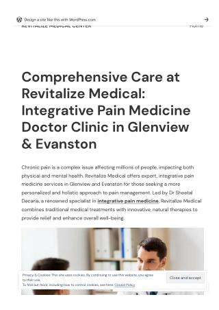 Comprehensive Care at Revitalize Medical: Integrative Pain Medicine Doctor Clini